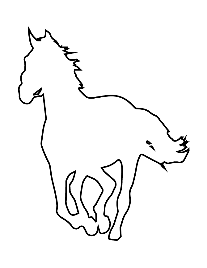 Horse Stencil 996 Coloring Page