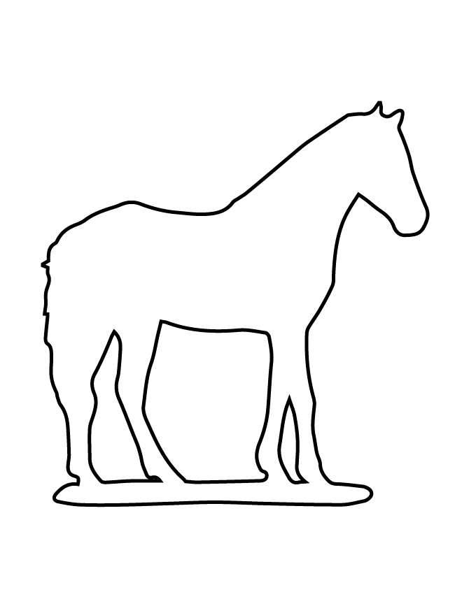 Horse Stencil 997 Coloring Page