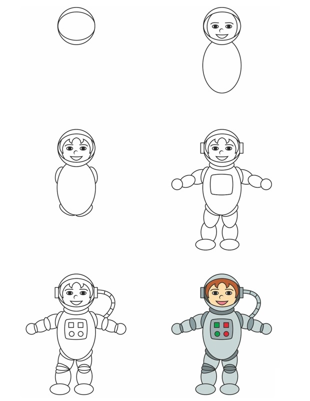 How To Draw A Astronaut
