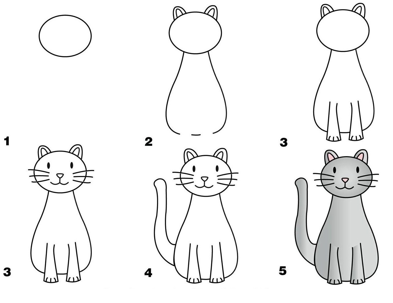 How To Draw A Cat Simple Easy