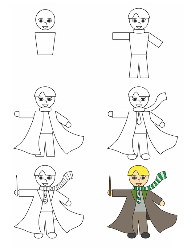 How To Draw Draco Malfoy From Harry Potter