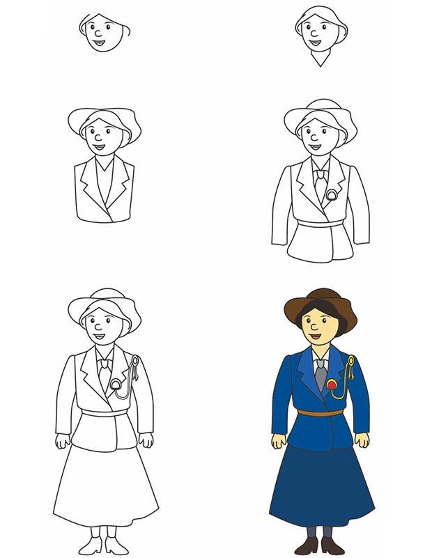 How To Draw Olave Baden Powell