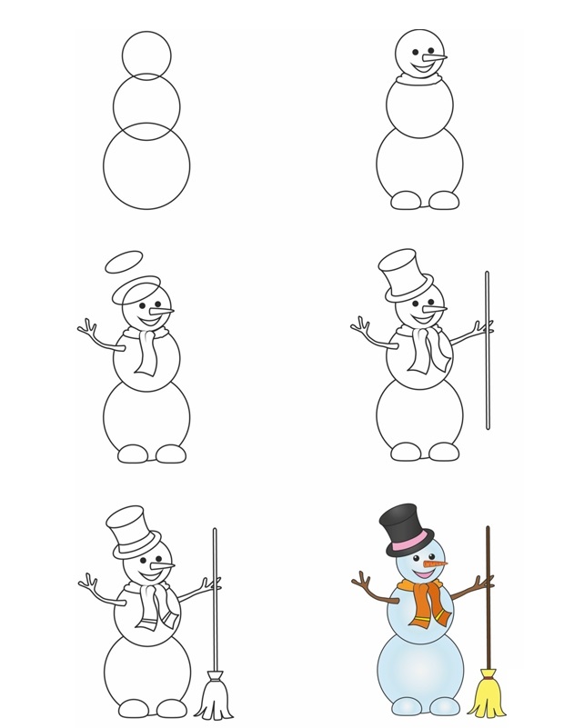How To Draw Snowman
