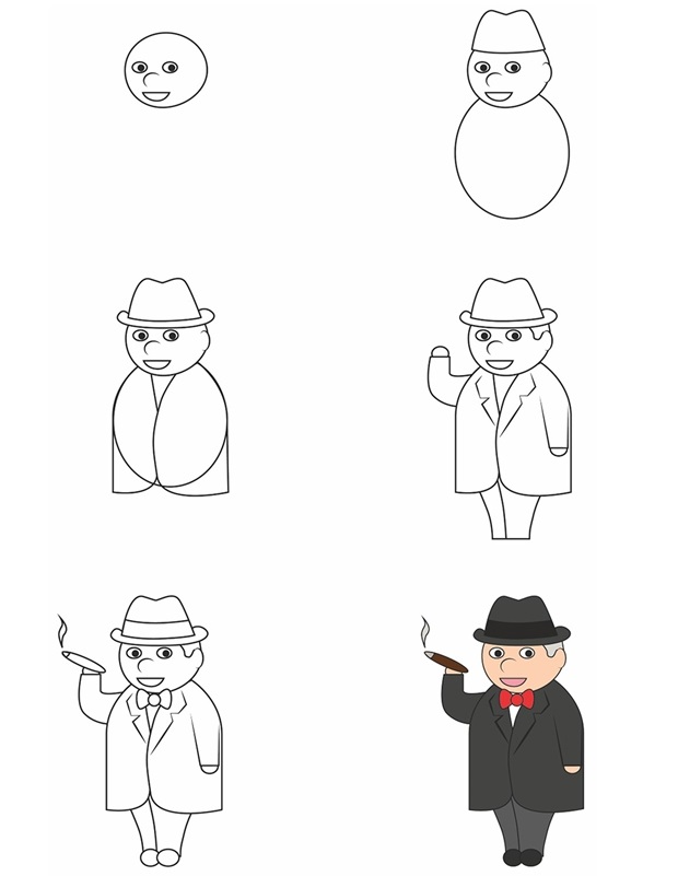 How To Draw Winston Churchill