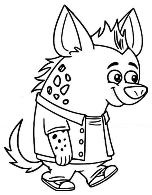 Howie Hyena Coloring Page