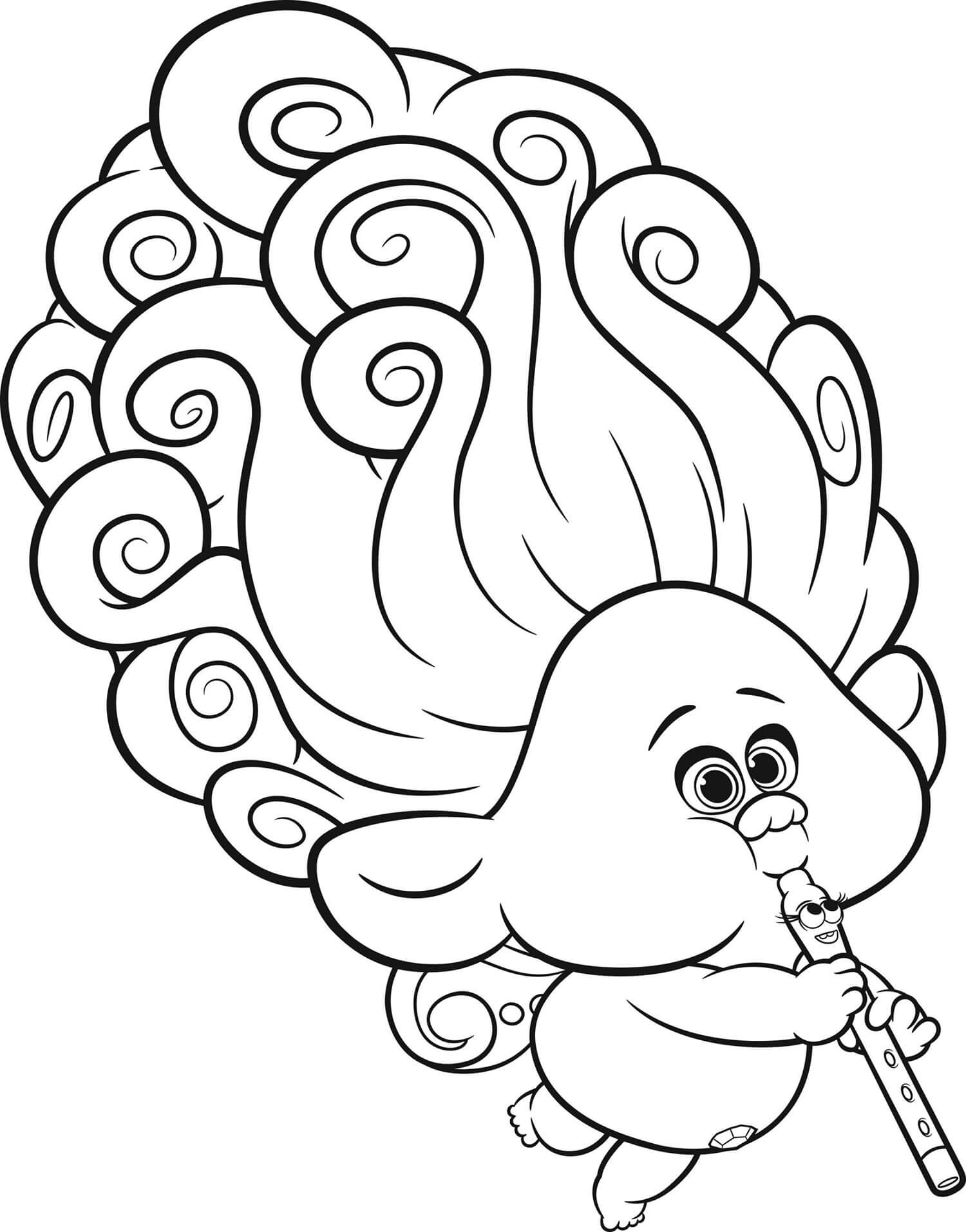 HQ Trolls Image Coloring Page