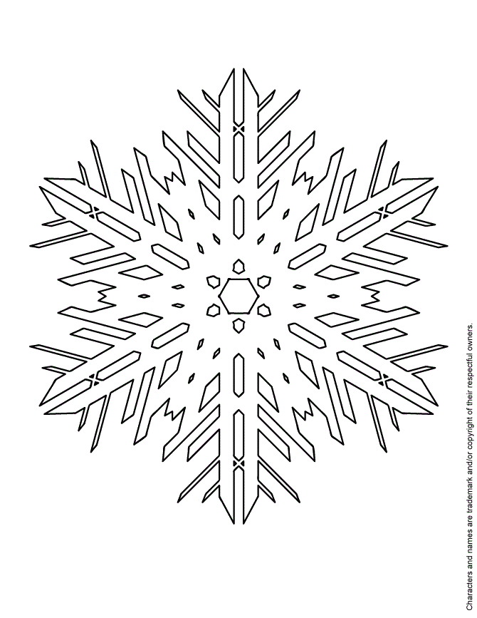 Huge Snowflake Coloring Page