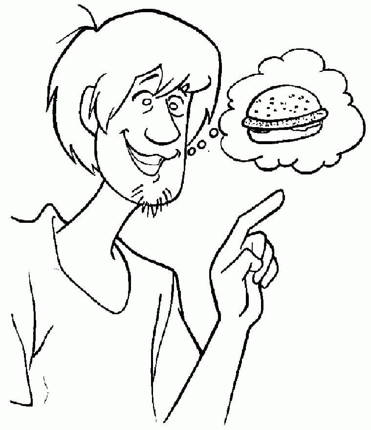 Hungry Shaggy Coloring Page