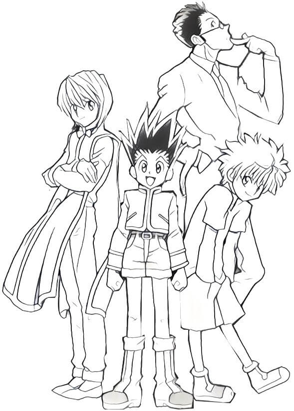 Hunter x Hunter Characters 1 Coloring Page