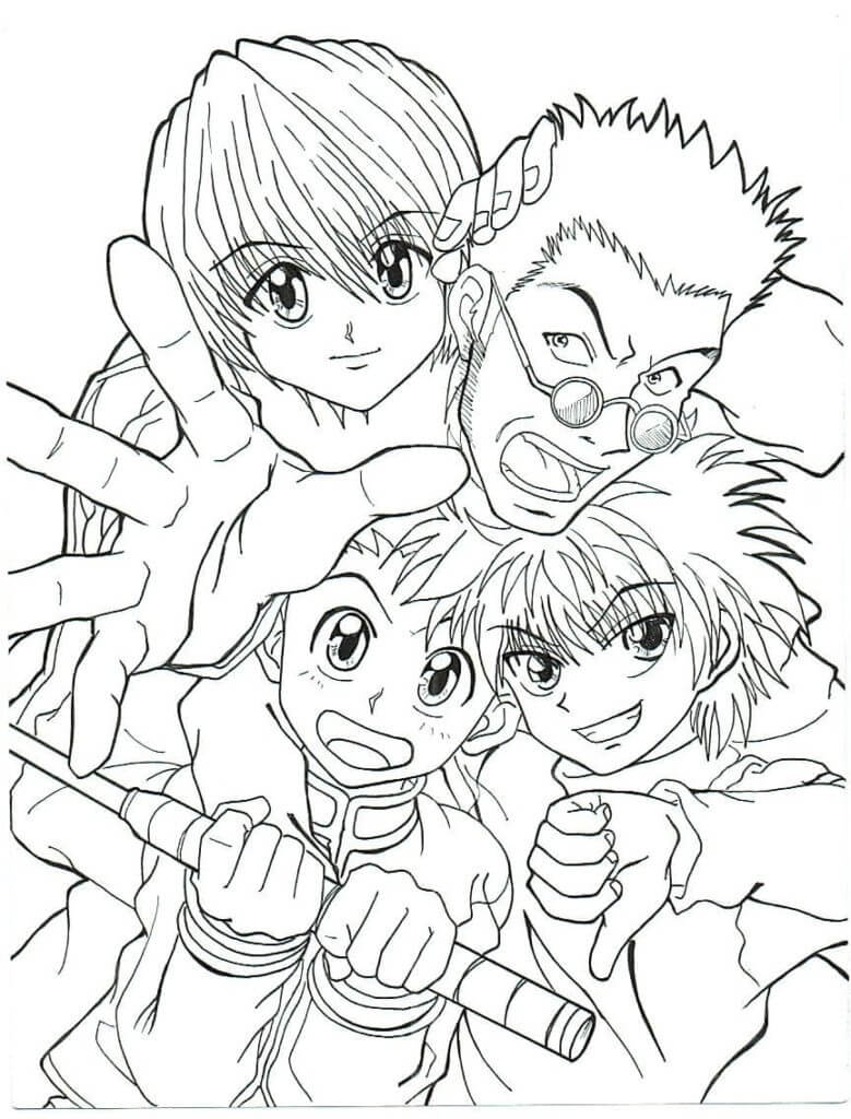 Hunter x Hunter Characters 3 Coloring Page