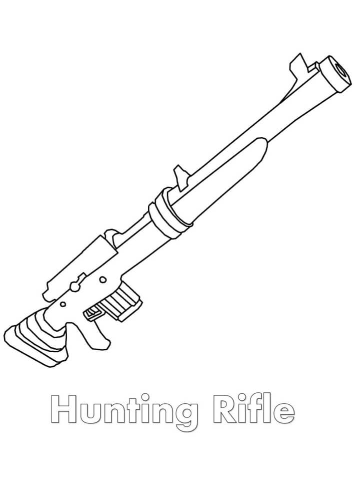 Hunting Rifle Coloring Page