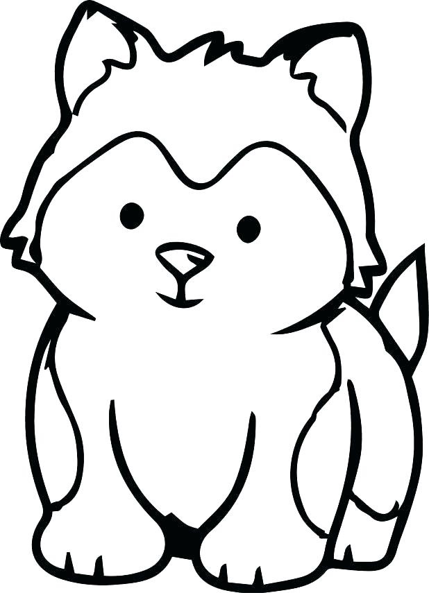 Husky Puppy Coloring Page