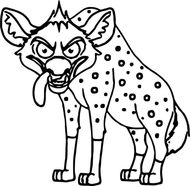 Hyena 2 Coloring Page
