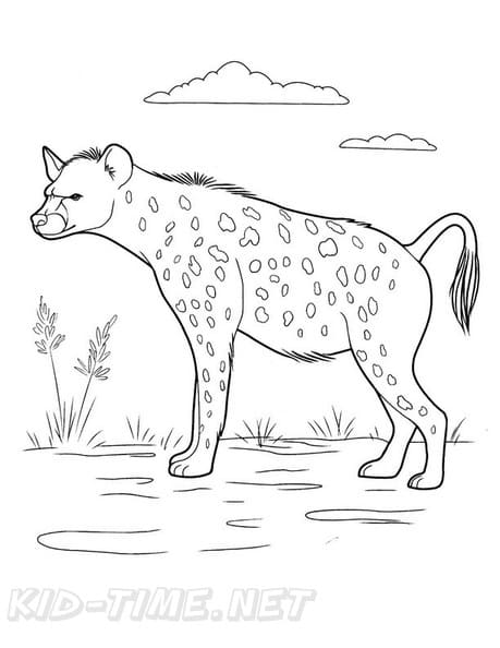 Hyena 3 Coloring Page