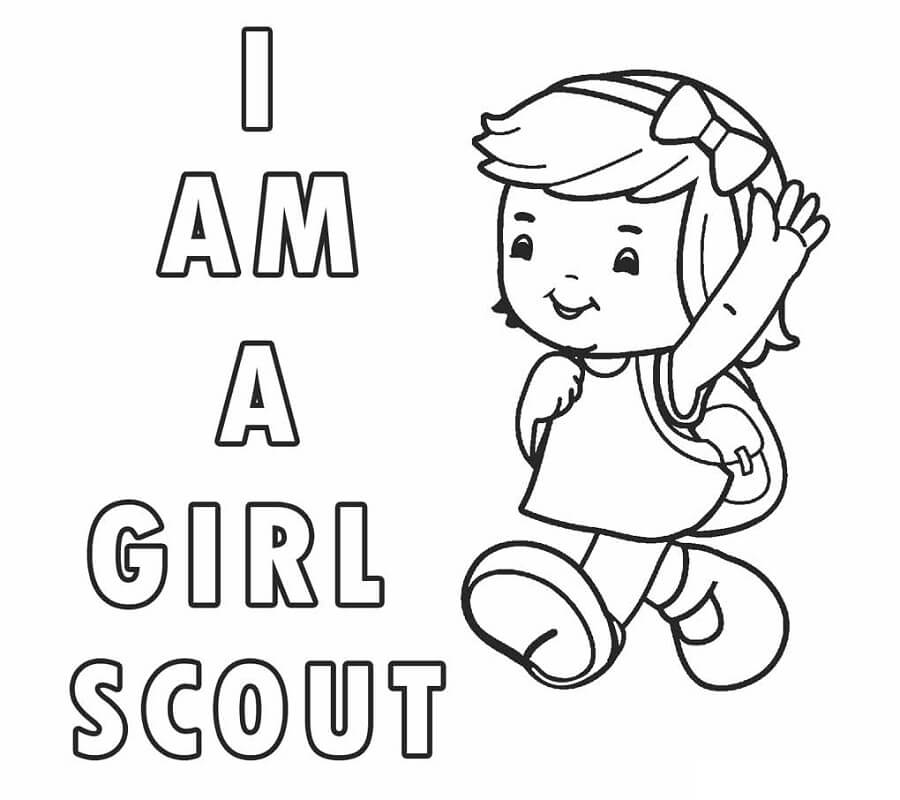 I Am a Girl Scout Coloring Page