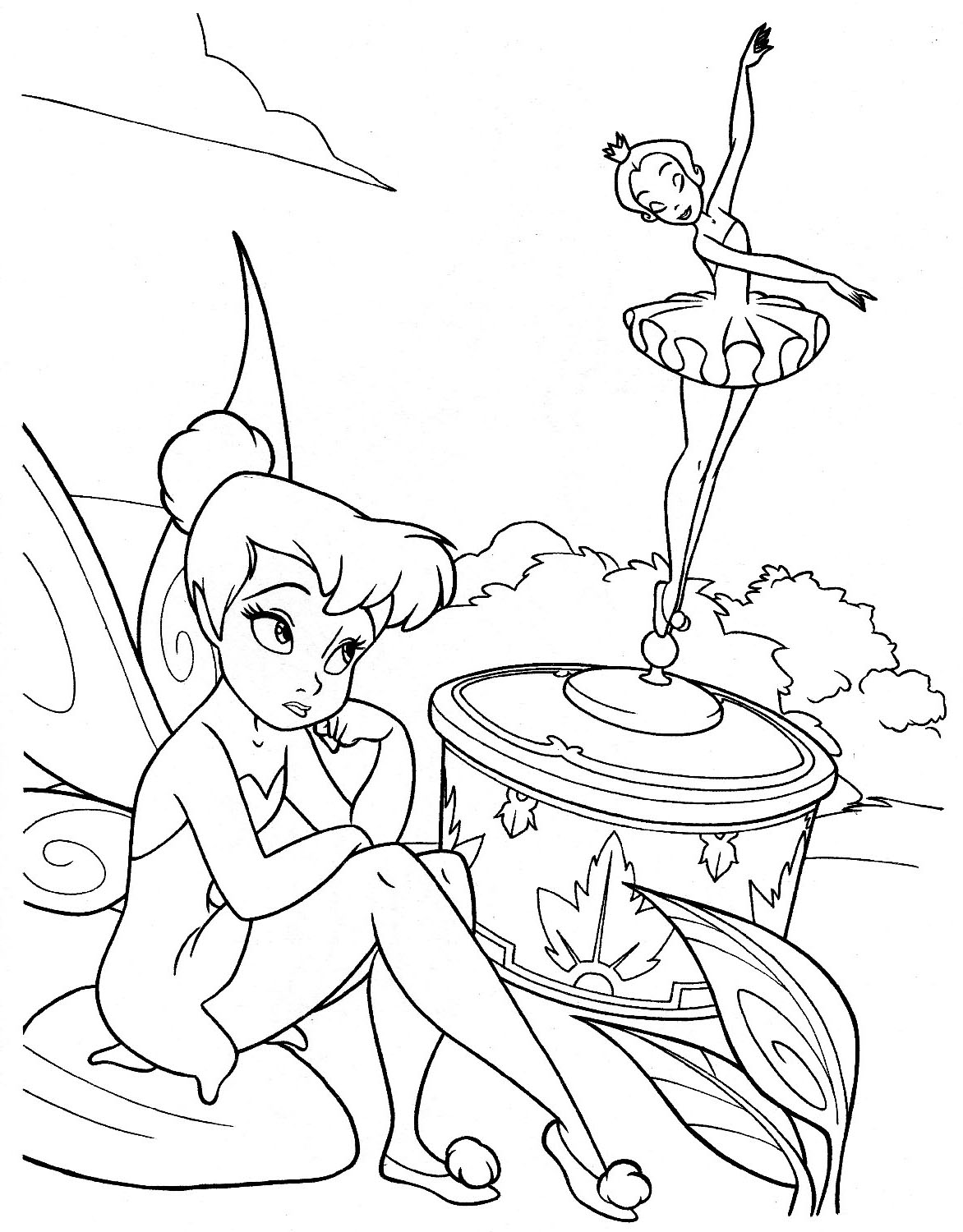 I Love Tinkerbells Coloring Page