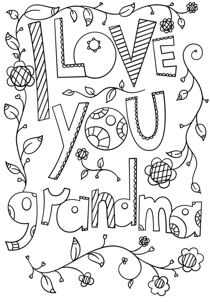 I Love You Grandma Doodle