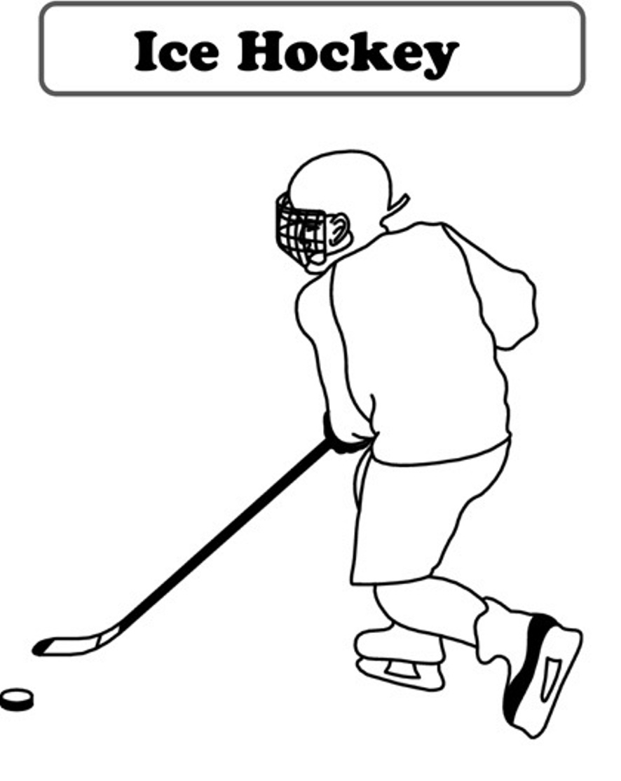 Ice Hockey Coloring Page