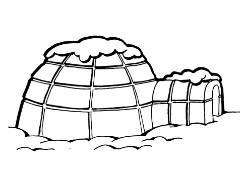 Ice House Coloring Page