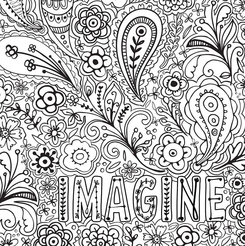 Imagine Coloring Page