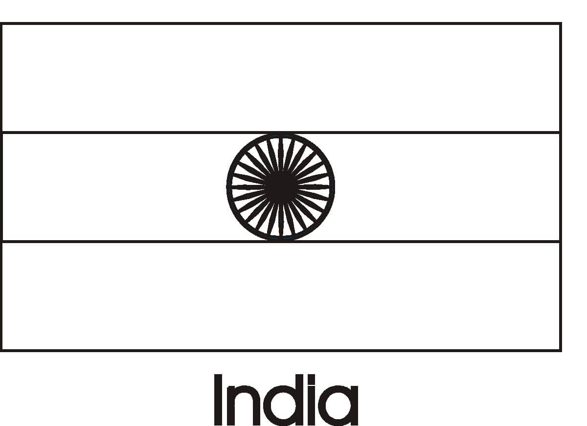 India Flag Coloring Pages   Coloring Cool
