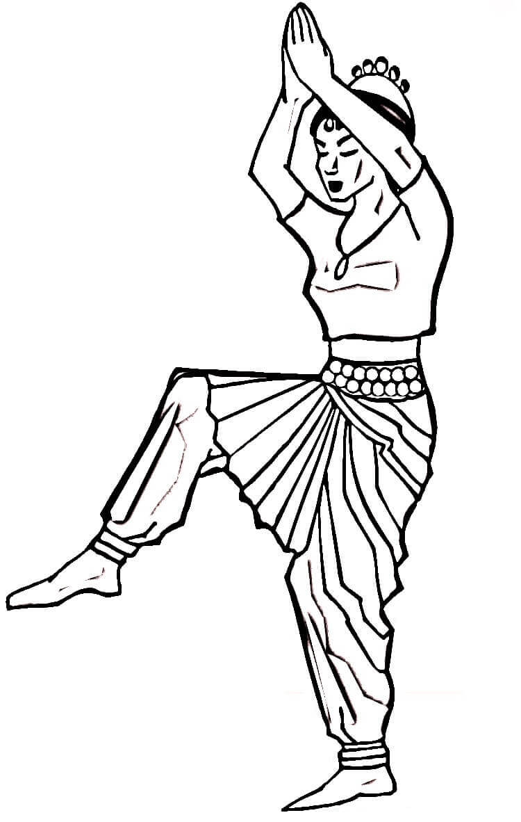 Indian Dance Coloring Page