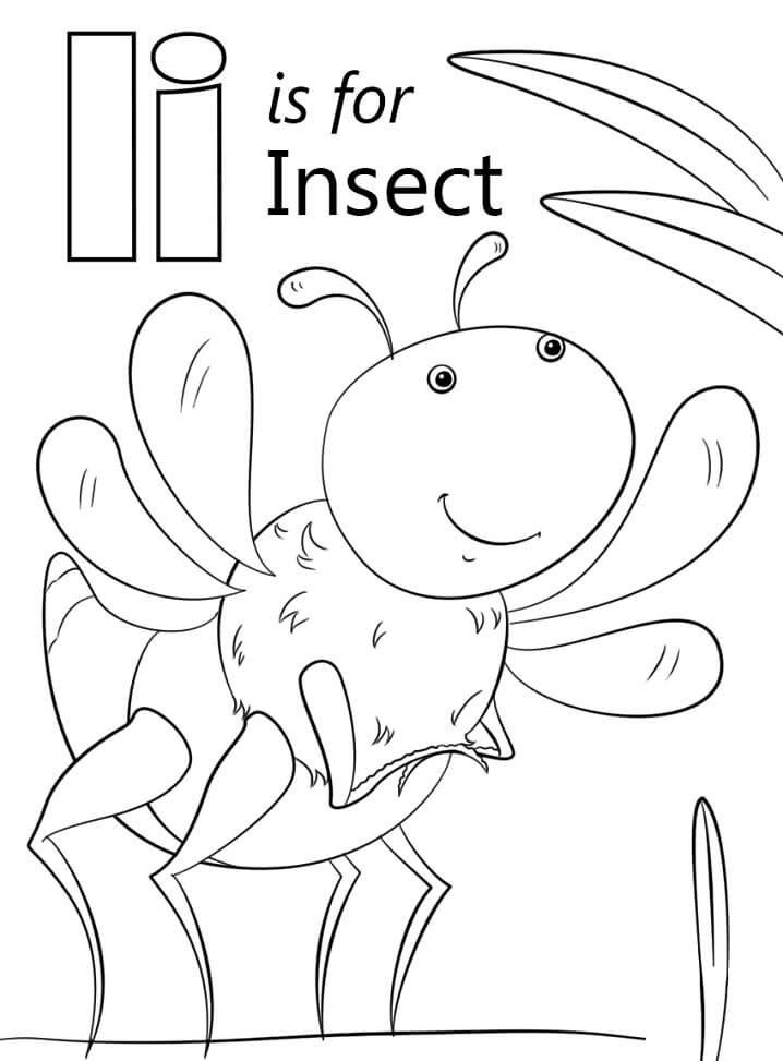 Insect Letter I Coloring Page