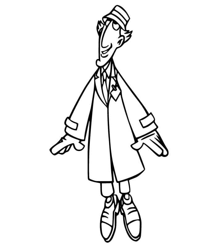 Inspector Gadget Flying Coloring Page