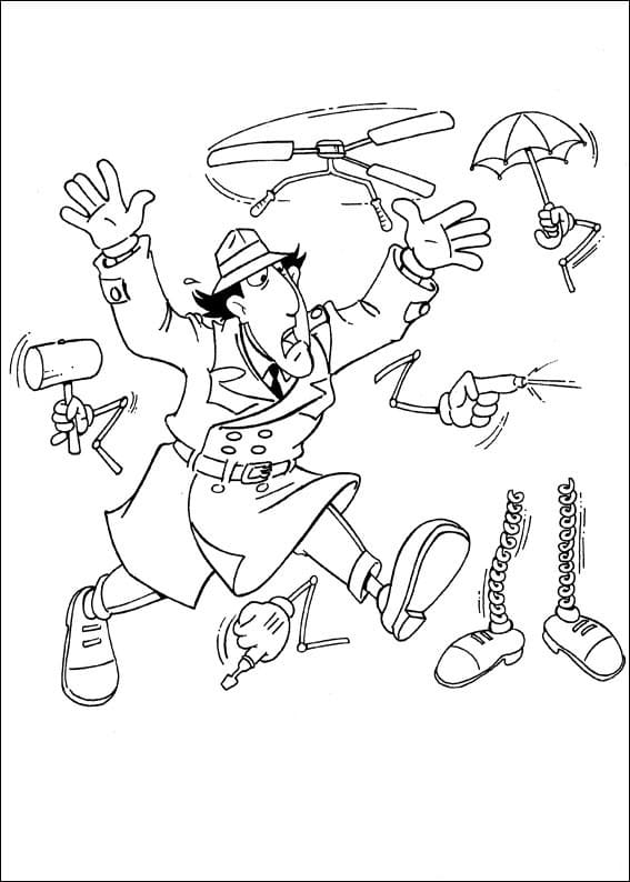 Inspector Gadget Gears Coloring Page