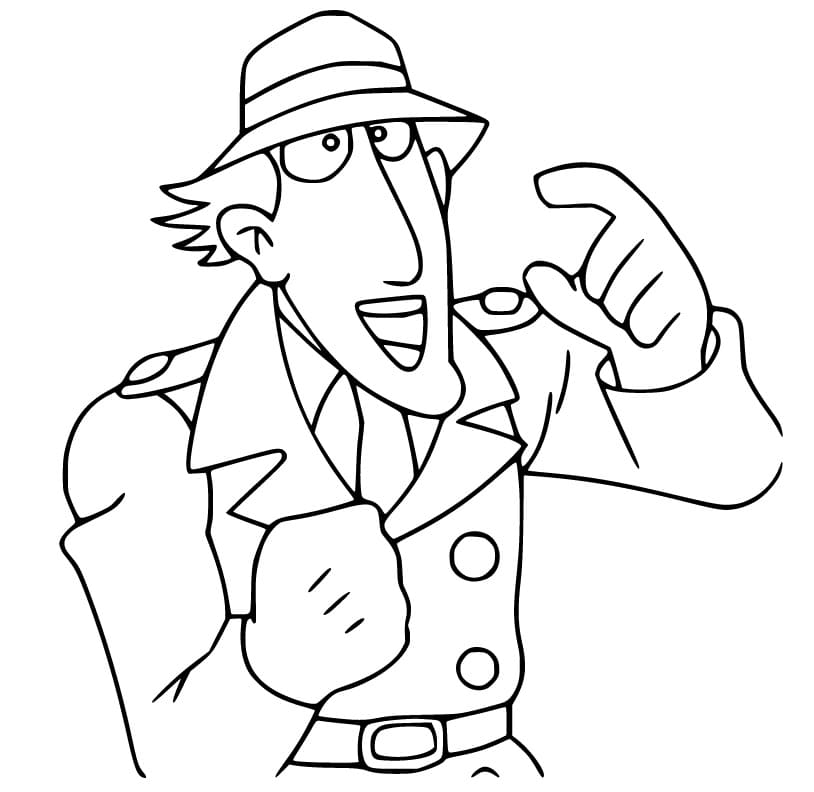 Inspector Gadget is Smiling Coloring Page