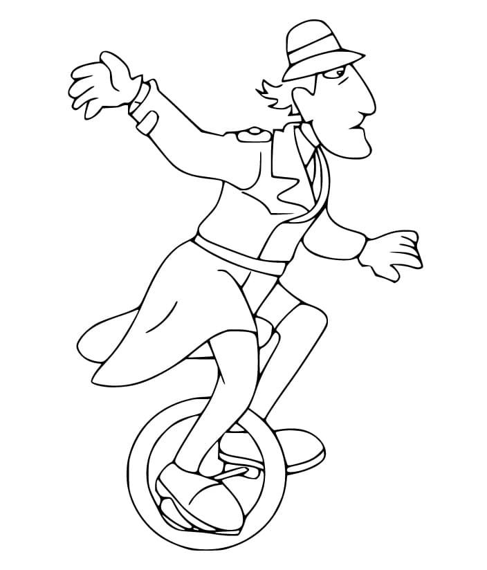 Inspector Gadget on Monocycle