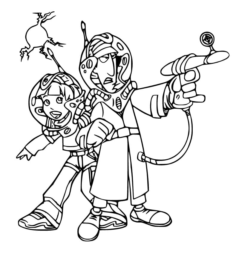 Inspector Gadget Shooting Coloring Page