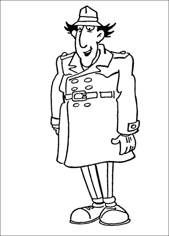 Inspector Gadget Smiling Coloring Page