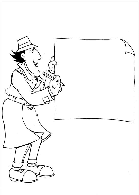 Inspector Gadget Writing Coloring Page