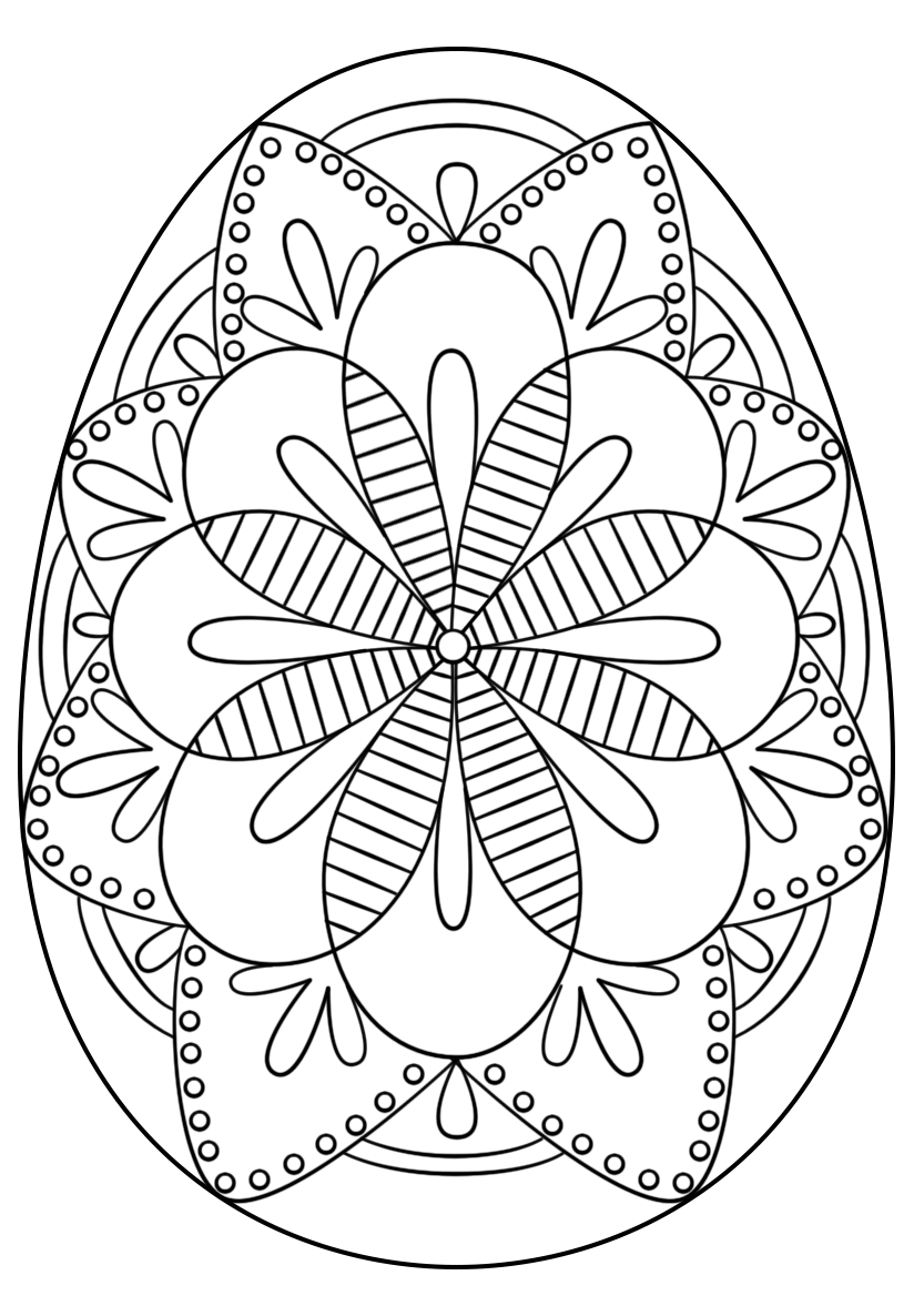 Intricate Easter Egg Coloring Page