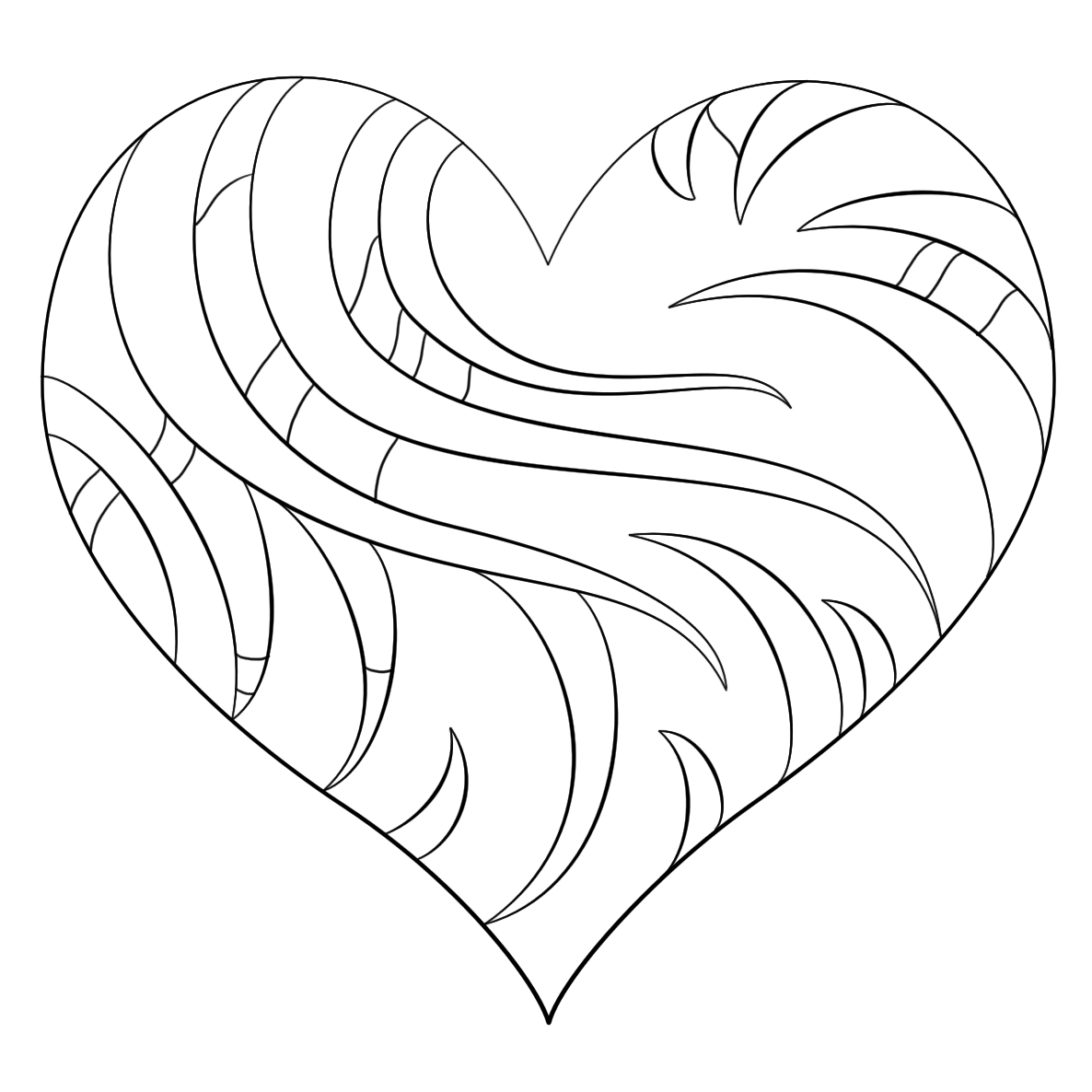 Intricate Heart Coloring Page