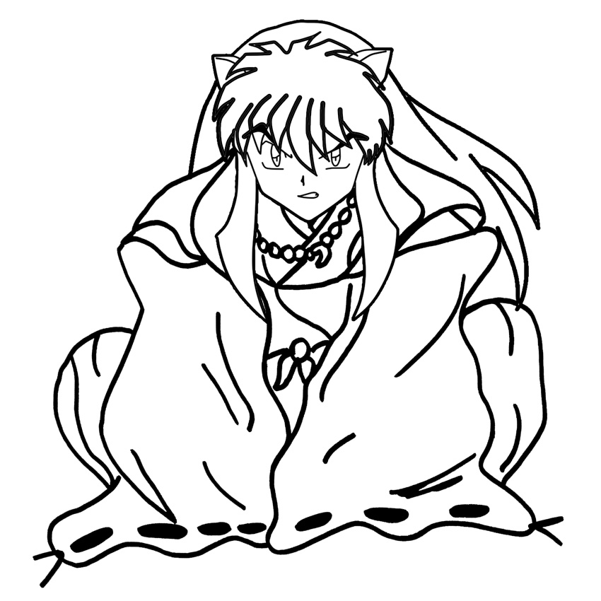 Inuyashas Images Coloring Page