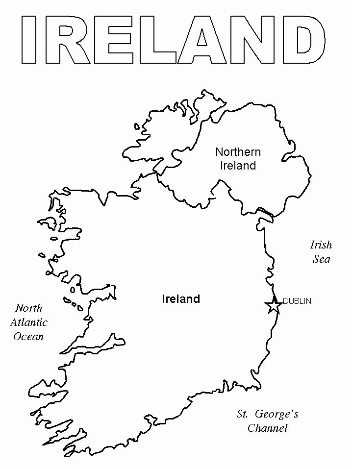 Ireland Map Coloring Sheet