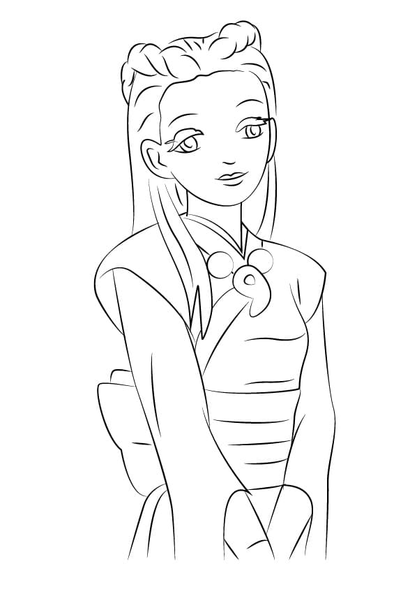 Iris from Ace Attorney Coloring Page