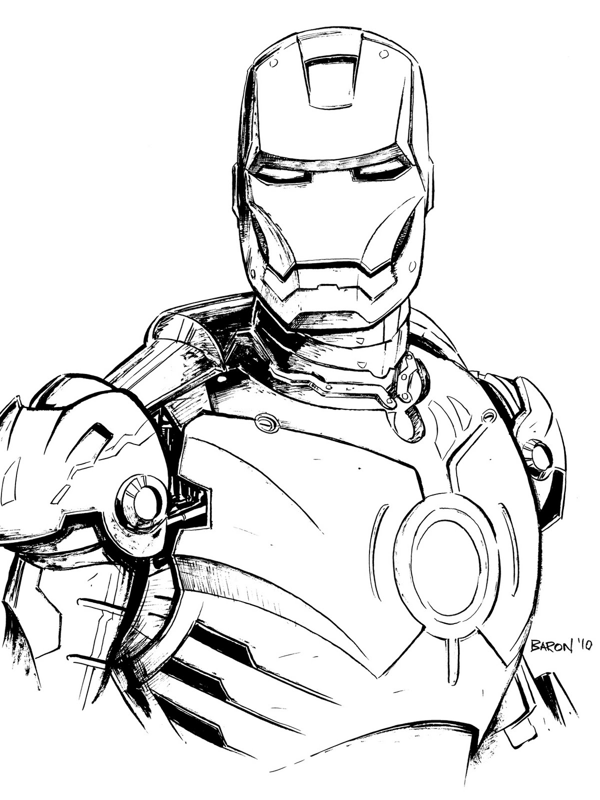 Iron Man 4 Superheros Coloring Page