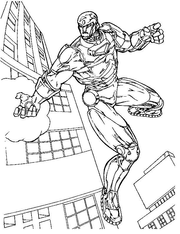 Iron Man 57 Superheros Coloring Page