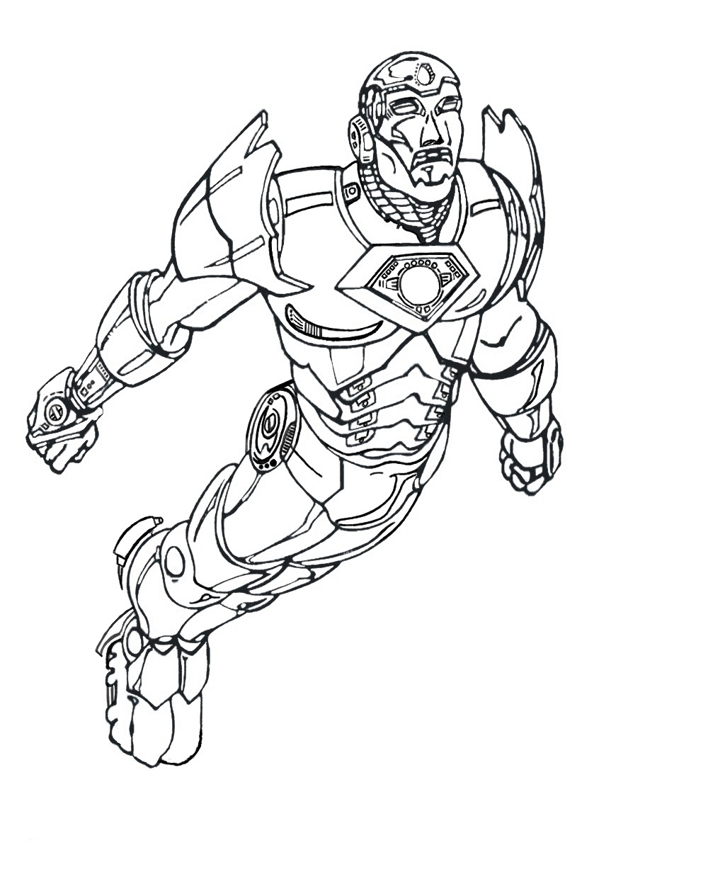 Iron Man 6 Superheros Coloring Page