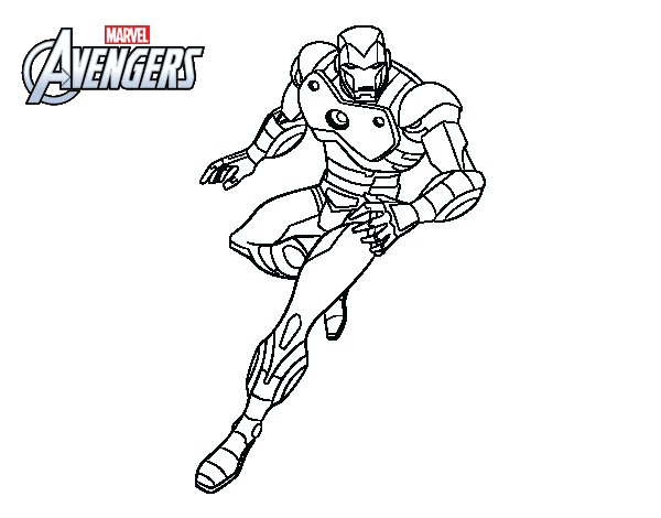 Iron Man Avengers Superheros Coloring Page