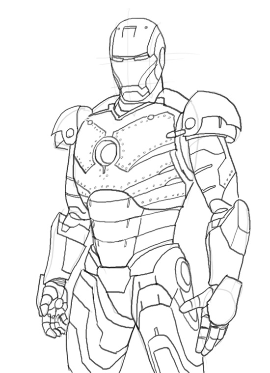 Iron Man Colouring In Pages4b78