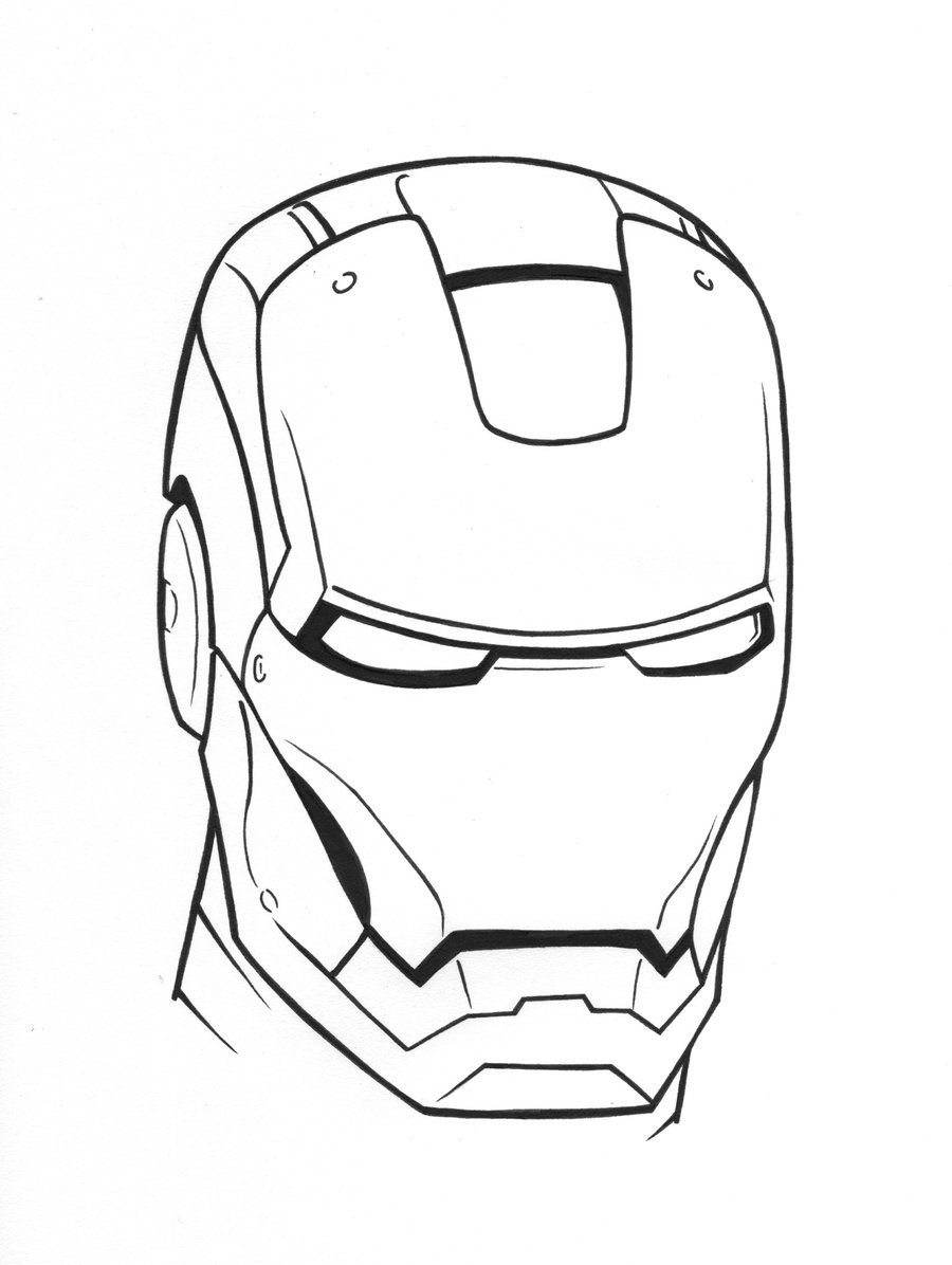 Iron Man Helmet See58 Coloring Page
