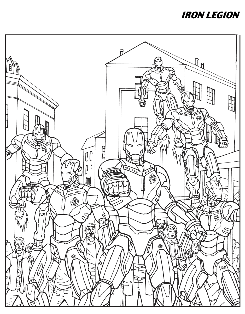 Iron Man Legion Avengers Coloring Page