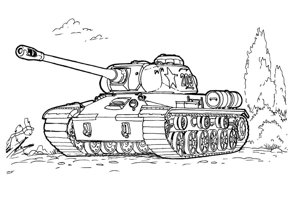 IS-2 heavy tank Coloring Page