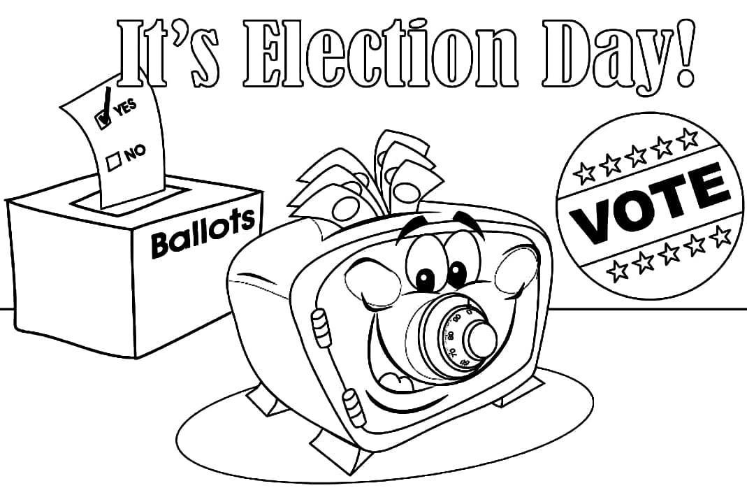 It’s Election Day Coloring Page
