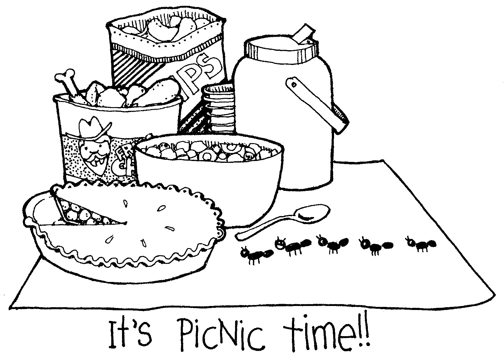 Its Picnic Times Coloring Page
