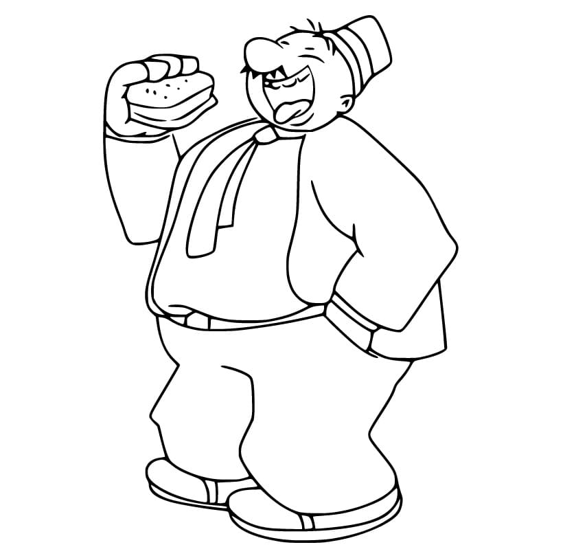 J Wellington Wimpy from Popeye Coloring Page